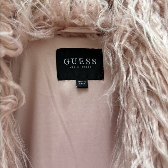 Guess pink fur shaggy coat - Picture 4 of 5